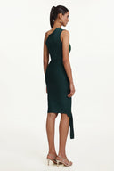 Novah Classic Contour One Shoulder Bandage Midi Dress
