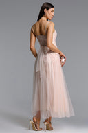 Kamo Romantic Flowy Sleeveless Floral Tulle Maxi Dress