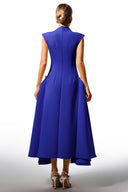 Paca Choker Sleeveless BlueMaxi Dress