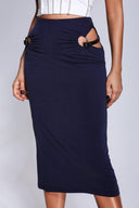 Jelly Cutout Skirt - Navy - Bellabarnett