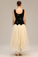 Roto Sleeveless Sequin Flowers Maxi Dress