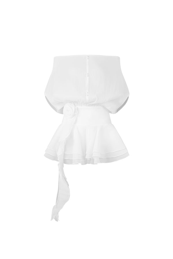 Kattin Omuzları Açık Çiçekli Mini Elbise