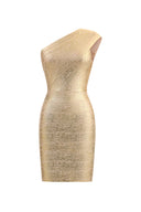 Lika Metallic Mini Cocktail Dress