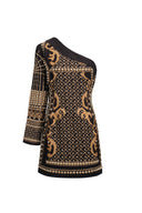 Daya Tek Omuzlu İnci Mini Elbise