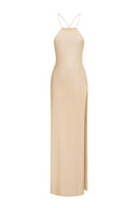 Hailey Halter Knitted Midi Dress