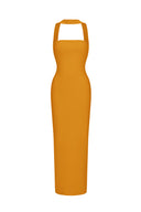 Rosee Sleeveless Bandage Yellow Maxi Dress