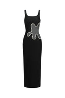 Selien Cut Out Diamond Bandage Maxi Dress