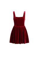 Kawayi Sleeveless Velvet Mini Dress