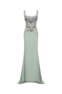 Valery Diamond Fishtail Maxi Dress
