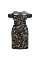 Fero One Shoulder Lace Mini Dress