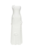 Kosala Flrs Strapless High Slit Maxi Dress