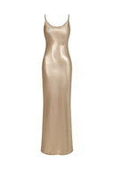 Fuffy Backless Sleeveless Maxi Dress