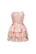 Waner Sleeveless Printing Flrs Mini Dress