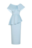 Tearnie One Shoulder Flounce Midi Dress