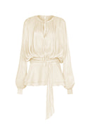 Dekia Uzun Kollu, Delikli, Fırfırlı Mini Elbise 