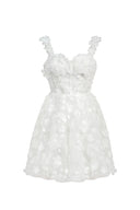 Lali Sleeveless Flowers Mini Dress