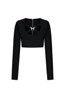 Susan Long Sleeves Hollow Out Butterfly Bandage Maxi Two-Piece Set