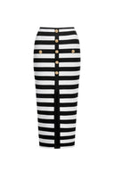 Martha Off-the-Shoulder Hollow Out Slit Bandage Midi Two-Piece Set