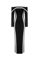 Hilda Off-the-Shoulder Long Sleeve Maxi Dress