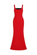 Meryl Halter Elmaslı Maxi Elbise