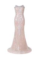 Kori Askısız Elmas Payetli Maksi Elbise