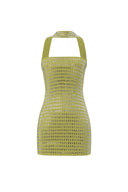 Mindi Halter Sleeveless Diamond Mini Dress