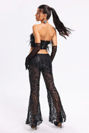 Michaelia Feather Sequins Set