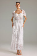 Ohney Puff Sleeves Lace Maxi Dress
