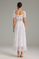 Ohney Puff Sleeves Lace Maxi Dress