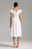 Quinn Puff Sleeves Midi Dress