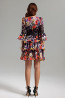 Riaba V-Neck Layered Mini Dress