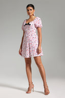 Vanessa Puff Sleeves Printed Mini Dress