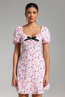 Vanessa Puff Sleeves Printed Mini Dress