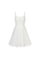 Tutuni Lace square-neck halter mini dress