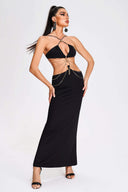 Etta Cutout Halter Maxi Dress
